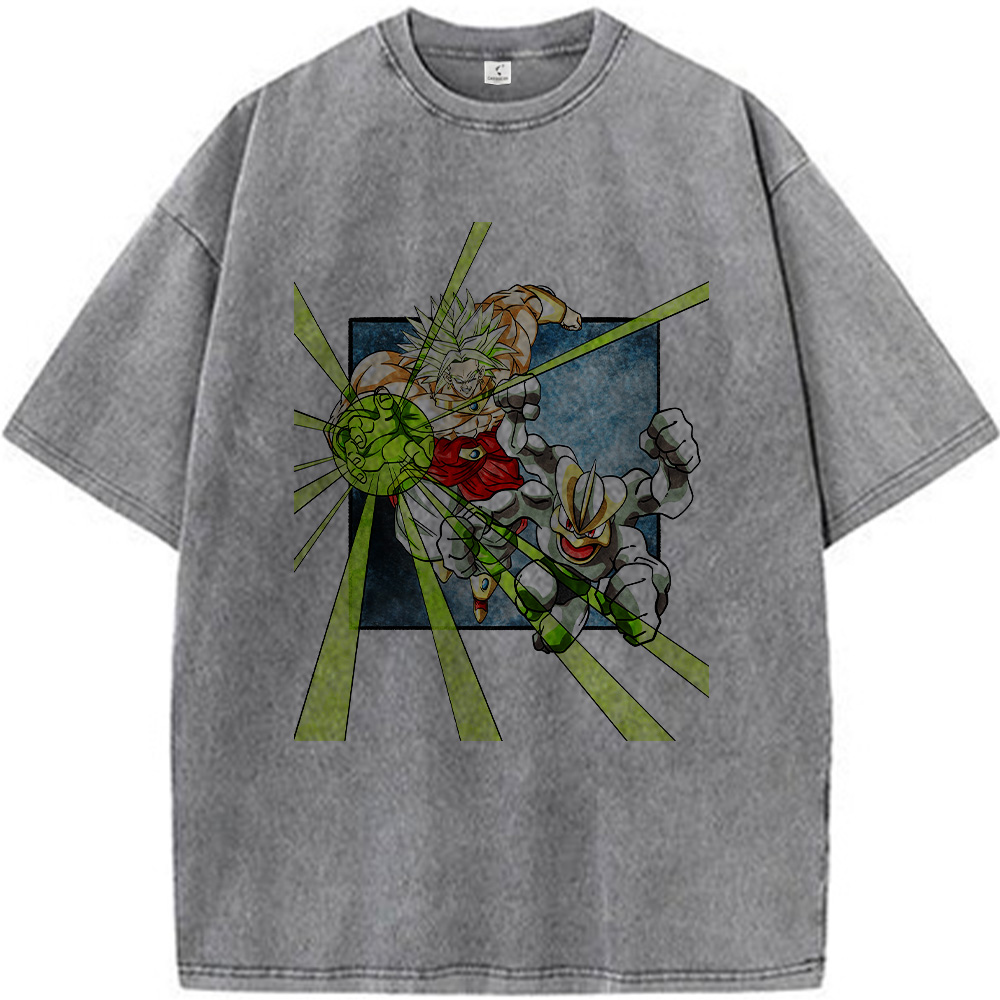 Dragon Ball Broly & Pokémon Machamp Artwork Print