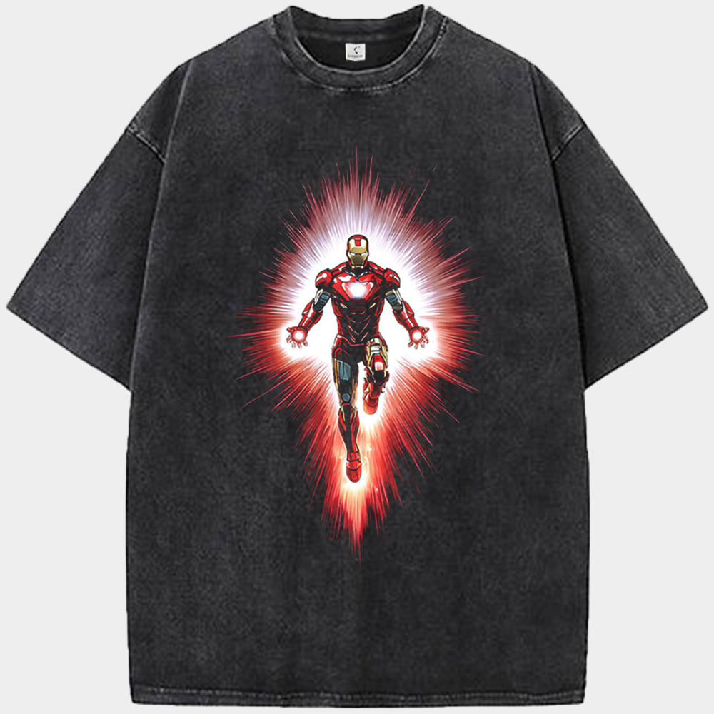 Marvel Iron Man Divine Light Flight Print