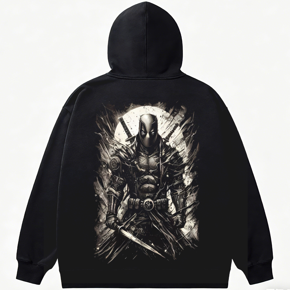 Marvel Deadpool Red Moon Meditative Pose Print