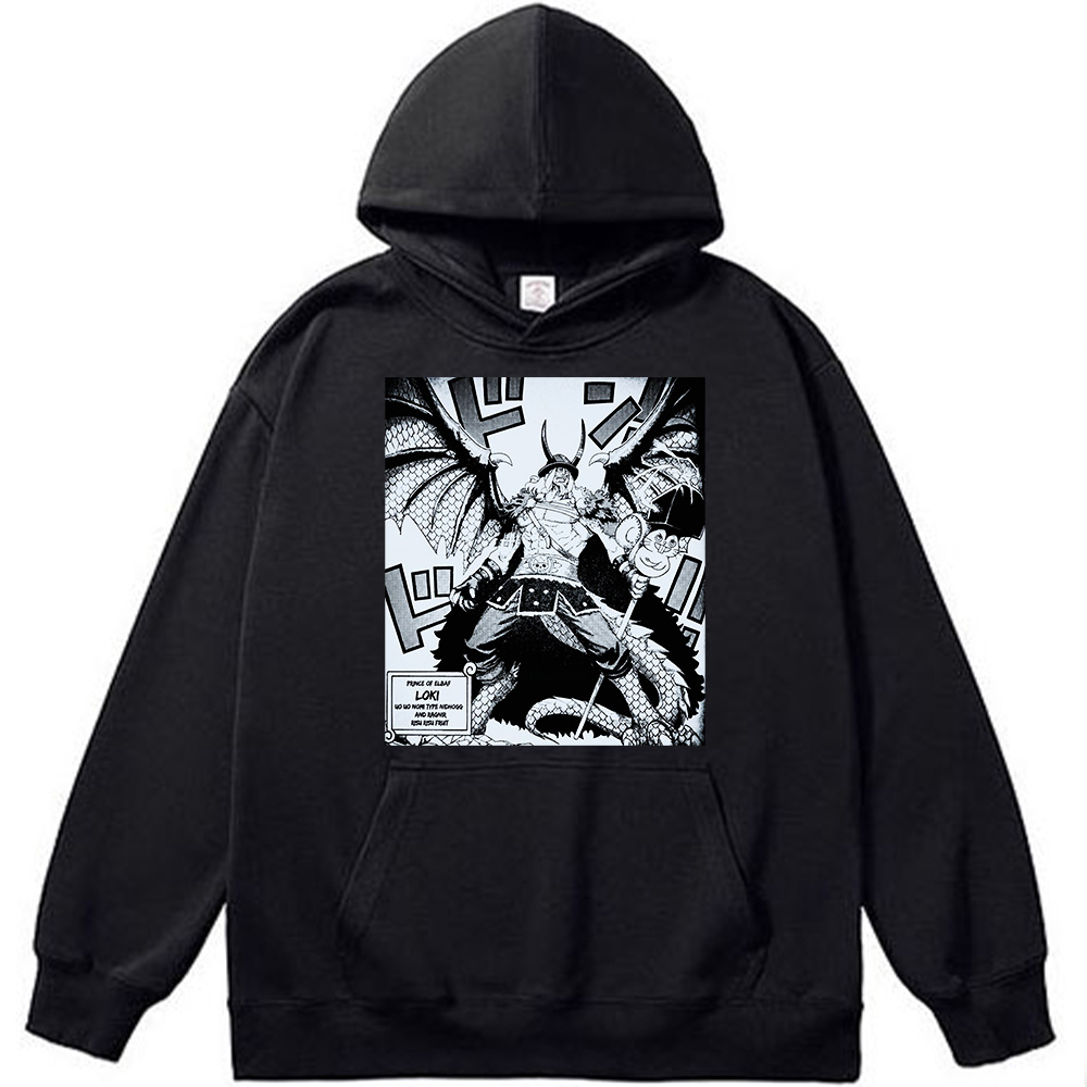 One Piece Loki Monochrome Manga Style Print