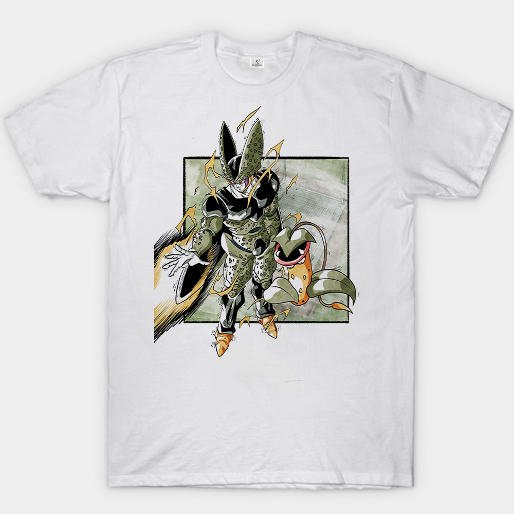 Dragon Ball Cell (2nd Form) & Pokémon Victreebel Print
