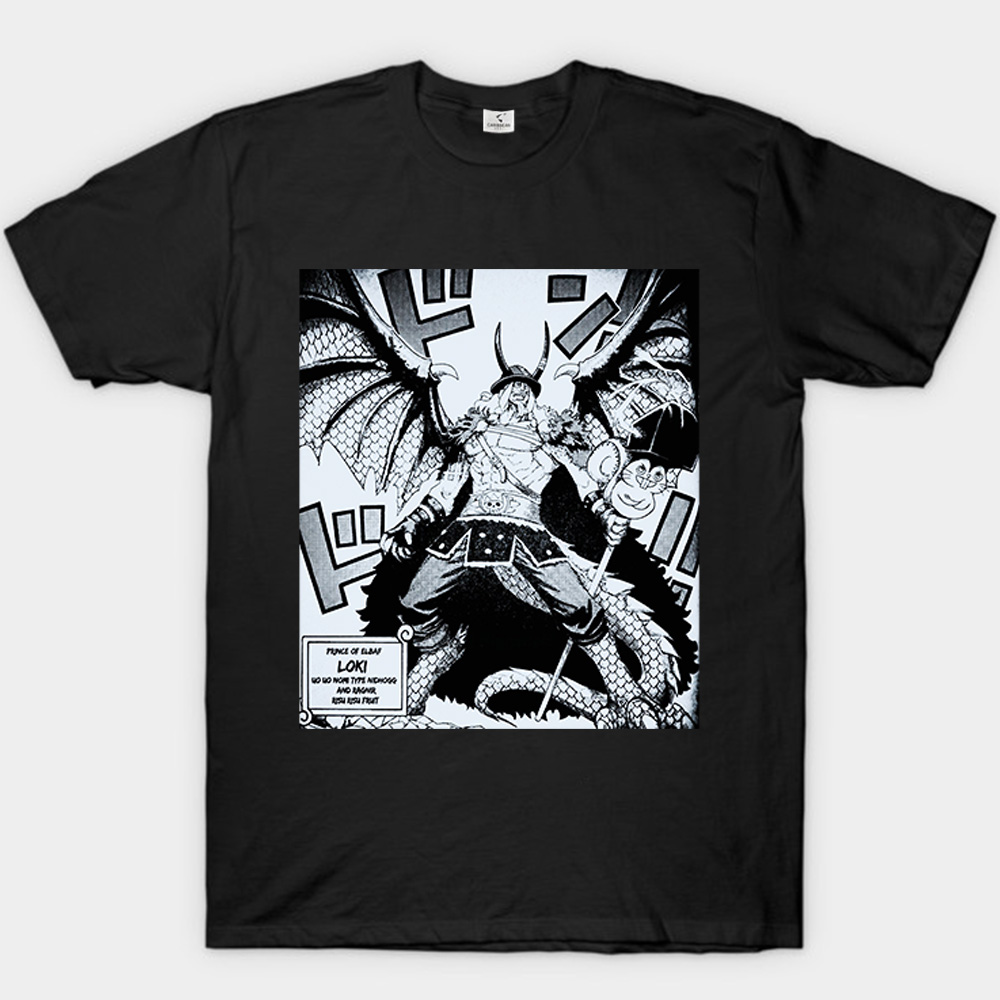 One Piece Loki Monochrome Manga Style Print