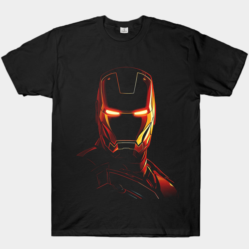 Marvel Iron Man Minimalist Glowing Helmet Print