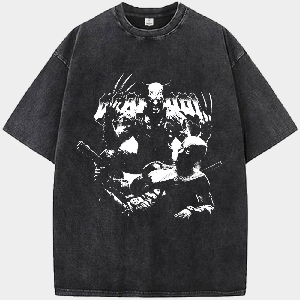 Marvel Deadpool Monochrome Dark Samurai Print