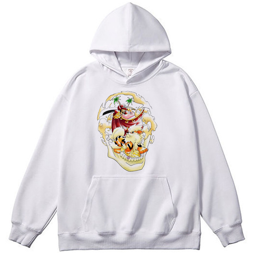 One Piece Gol D. Roger & Pokémon Arcanine Print