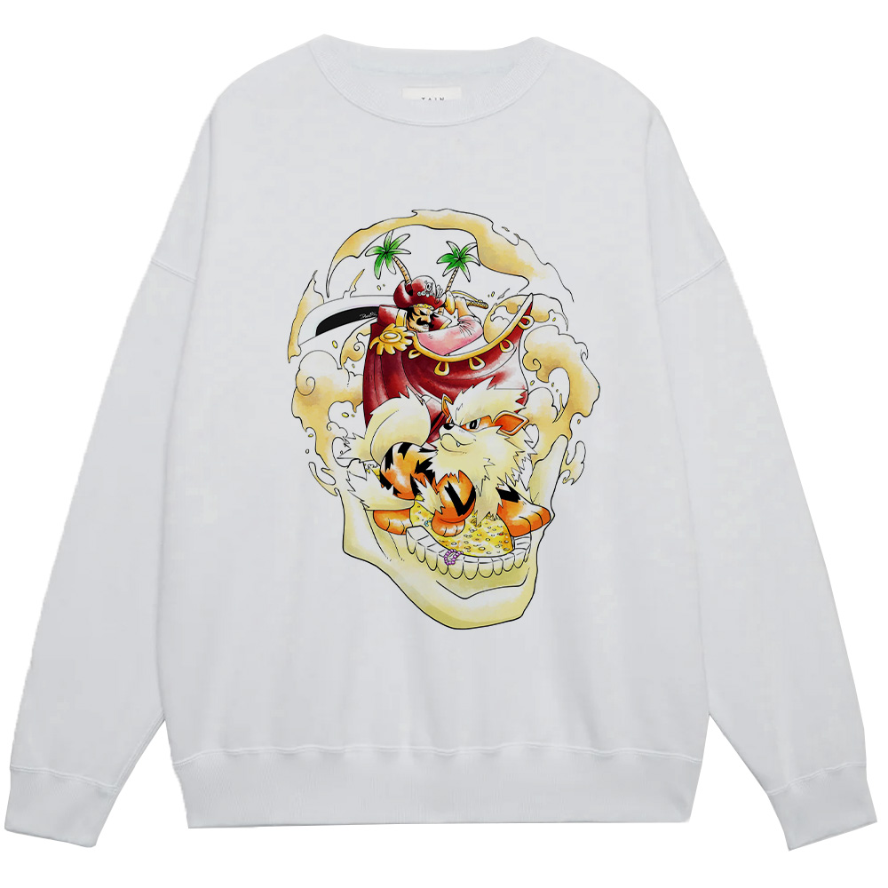 One Piece Gol D. Roger & Pokémon Arcanine Print