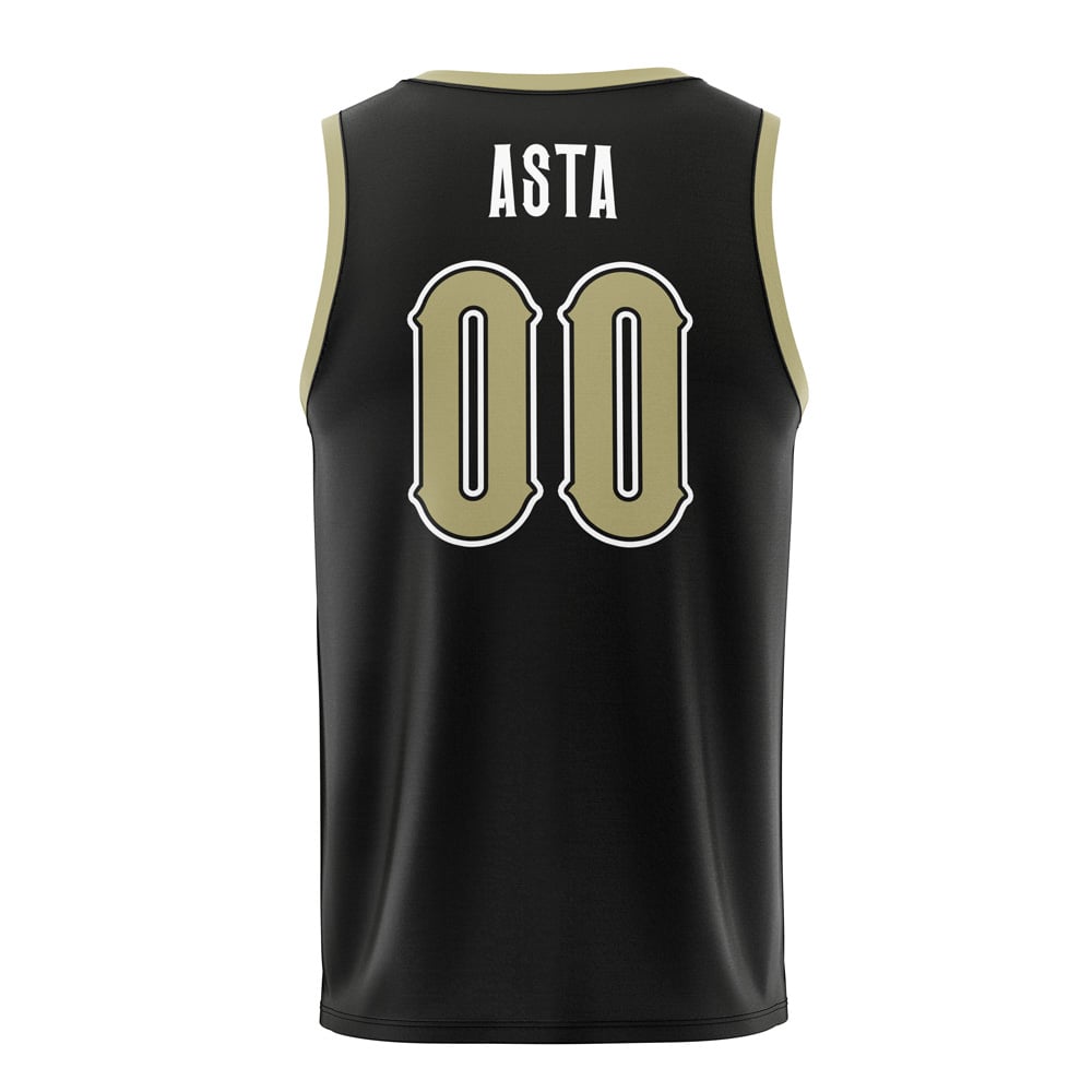 Asta Black Bulls Black Clover Basketball Jersey