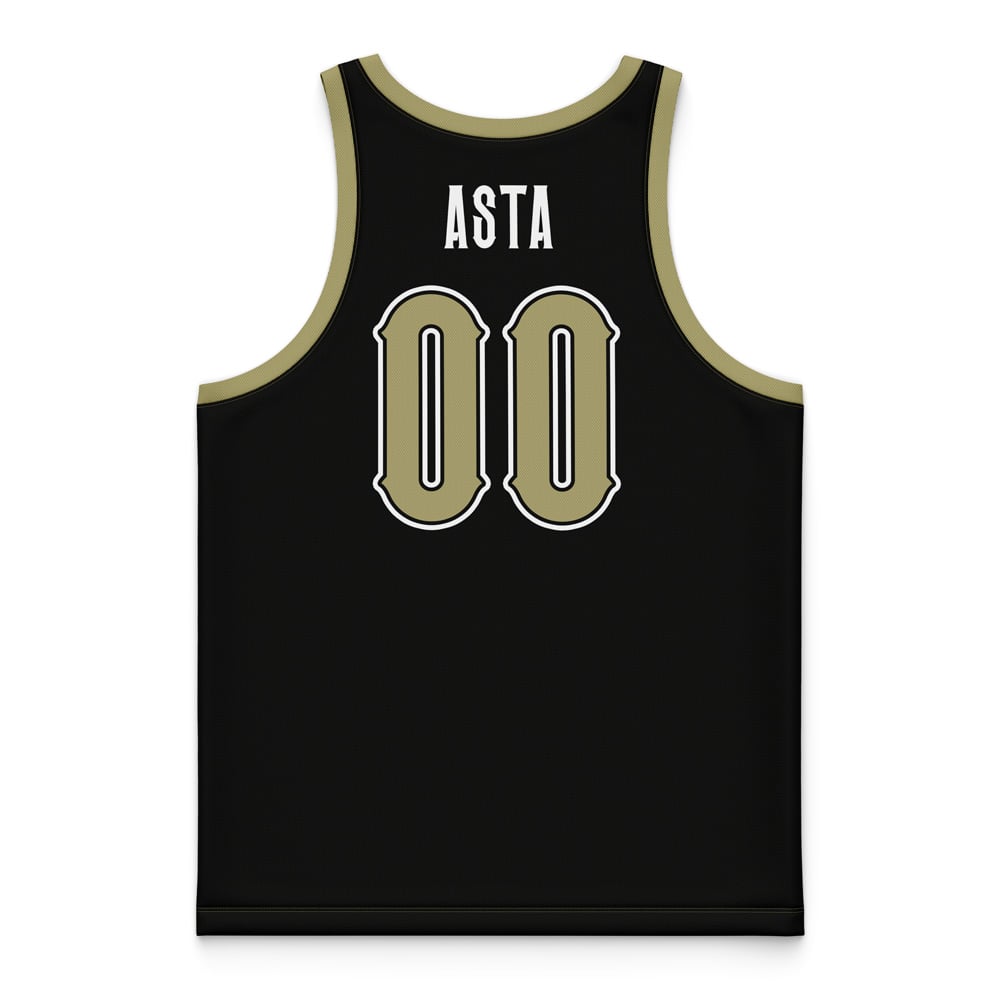 Asta Black Bulls Black Clover Basketball Jersey