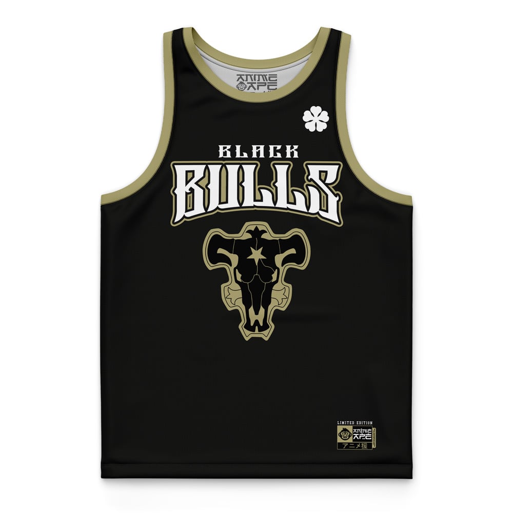 Asta Black Bulls Black Clover Basketball Jersey