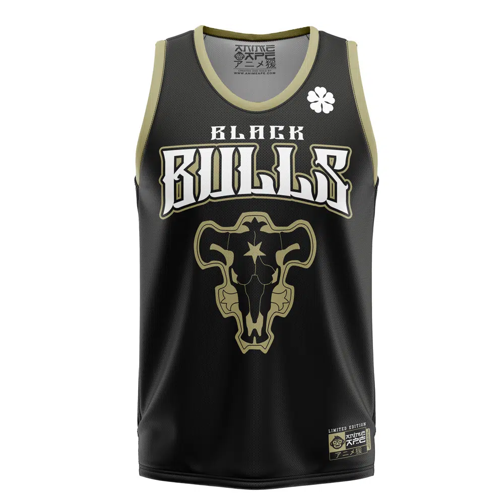 Asta Black Bulls Black Clover Basketball Jersey