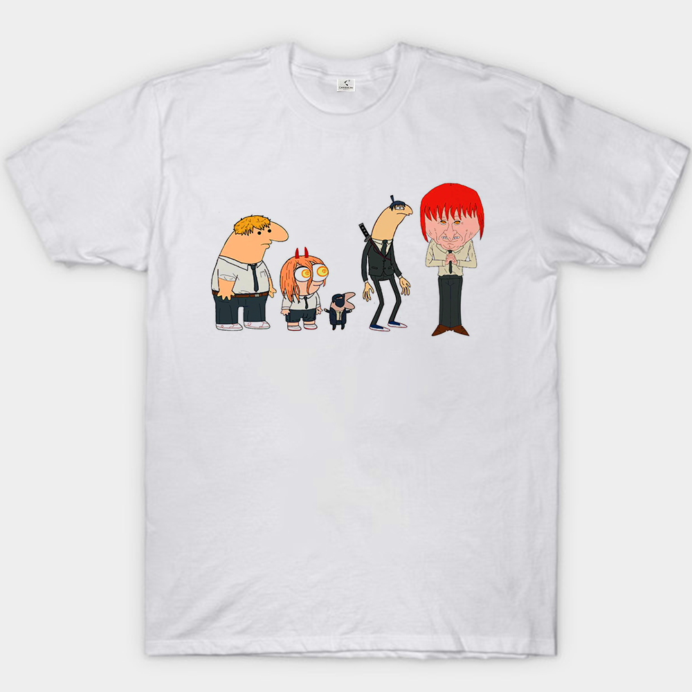 Chainsaw Man Cast & Family Guy-nichijou Art Style Print