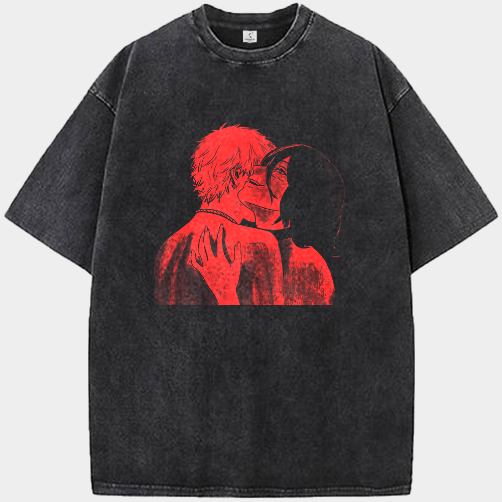 Chainsaw Man Denji & Reze TV Girl French Exit Crossover Print