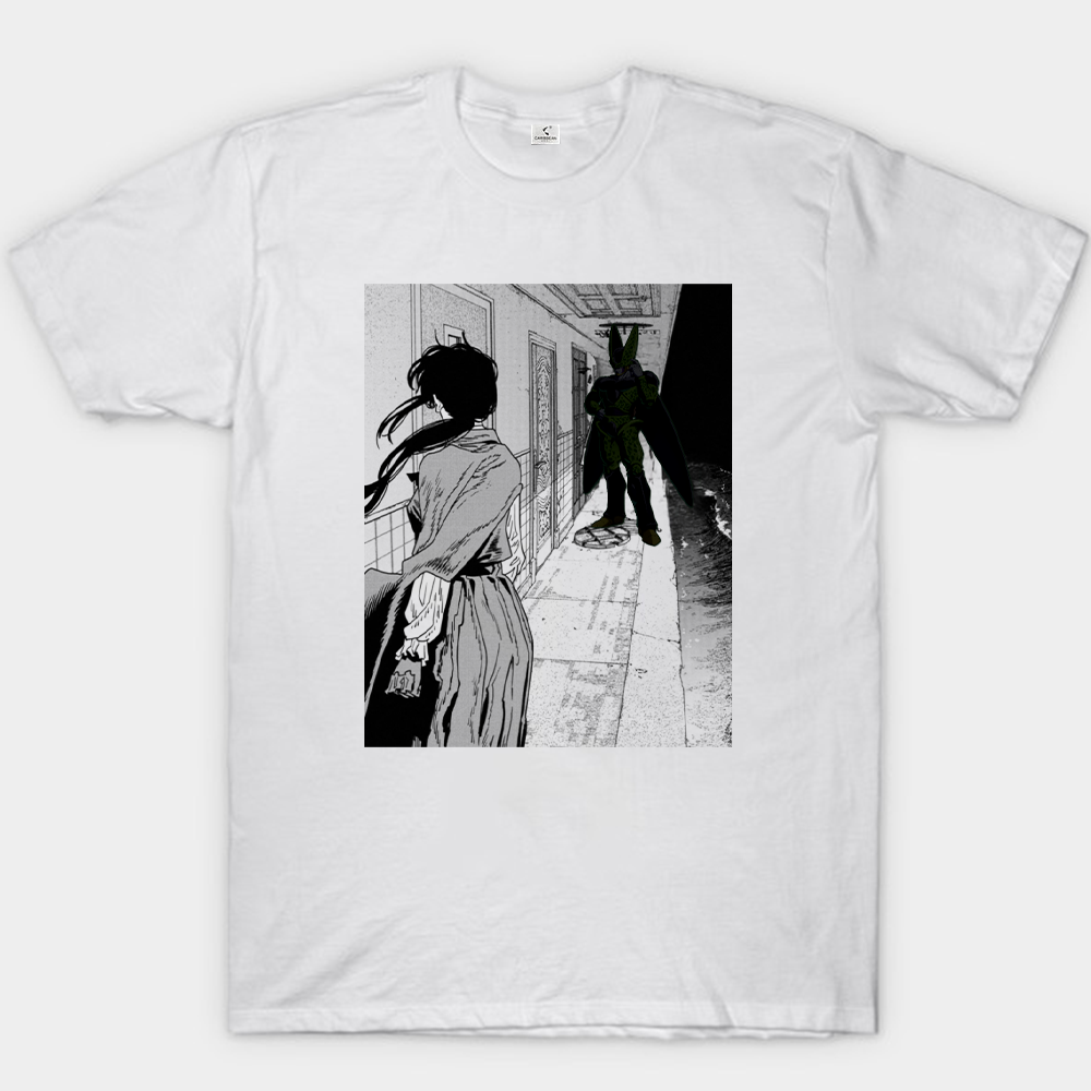 Chainsaw Man Makima & Dragon Ball Perfect Cell Crossover Print