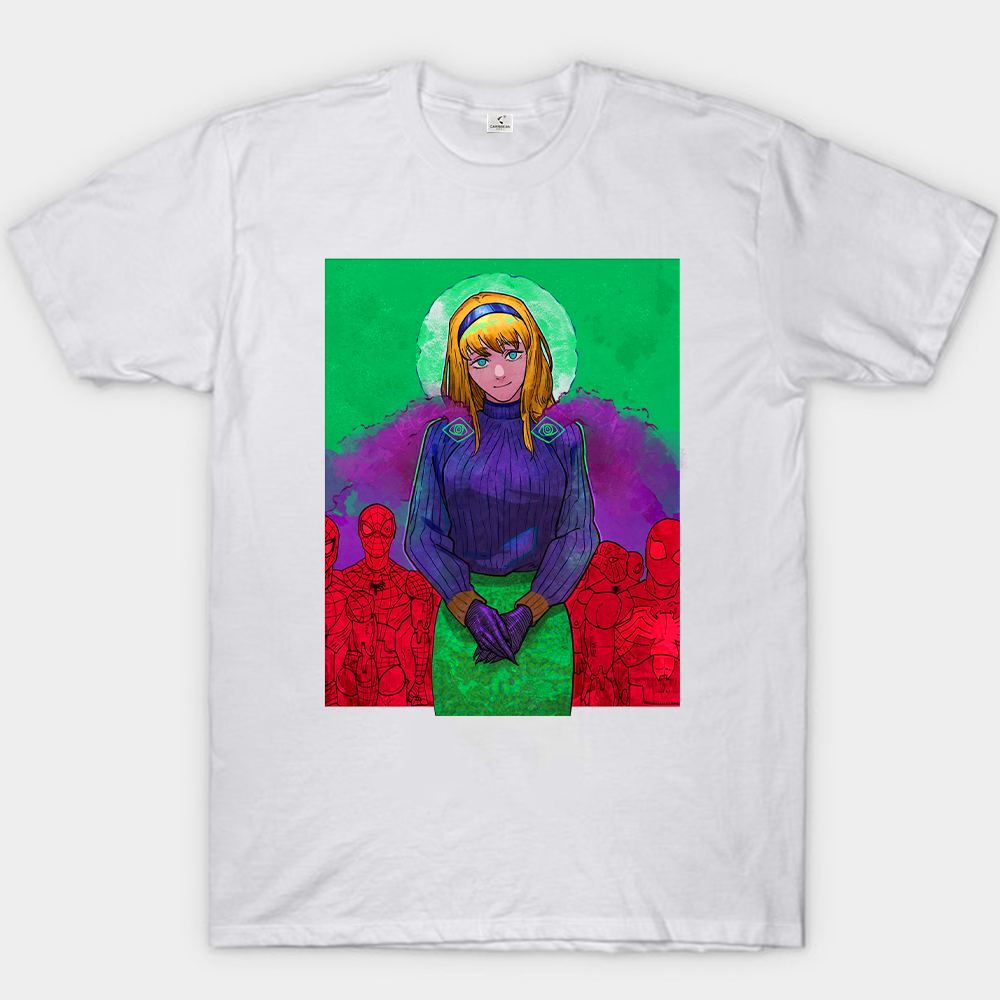 Chainsaw Man Makima & Spider-Man Characters Print