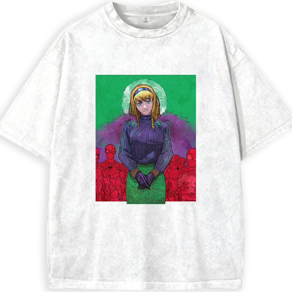 Chainsaw Man Makima & Spider-Man Characters Print