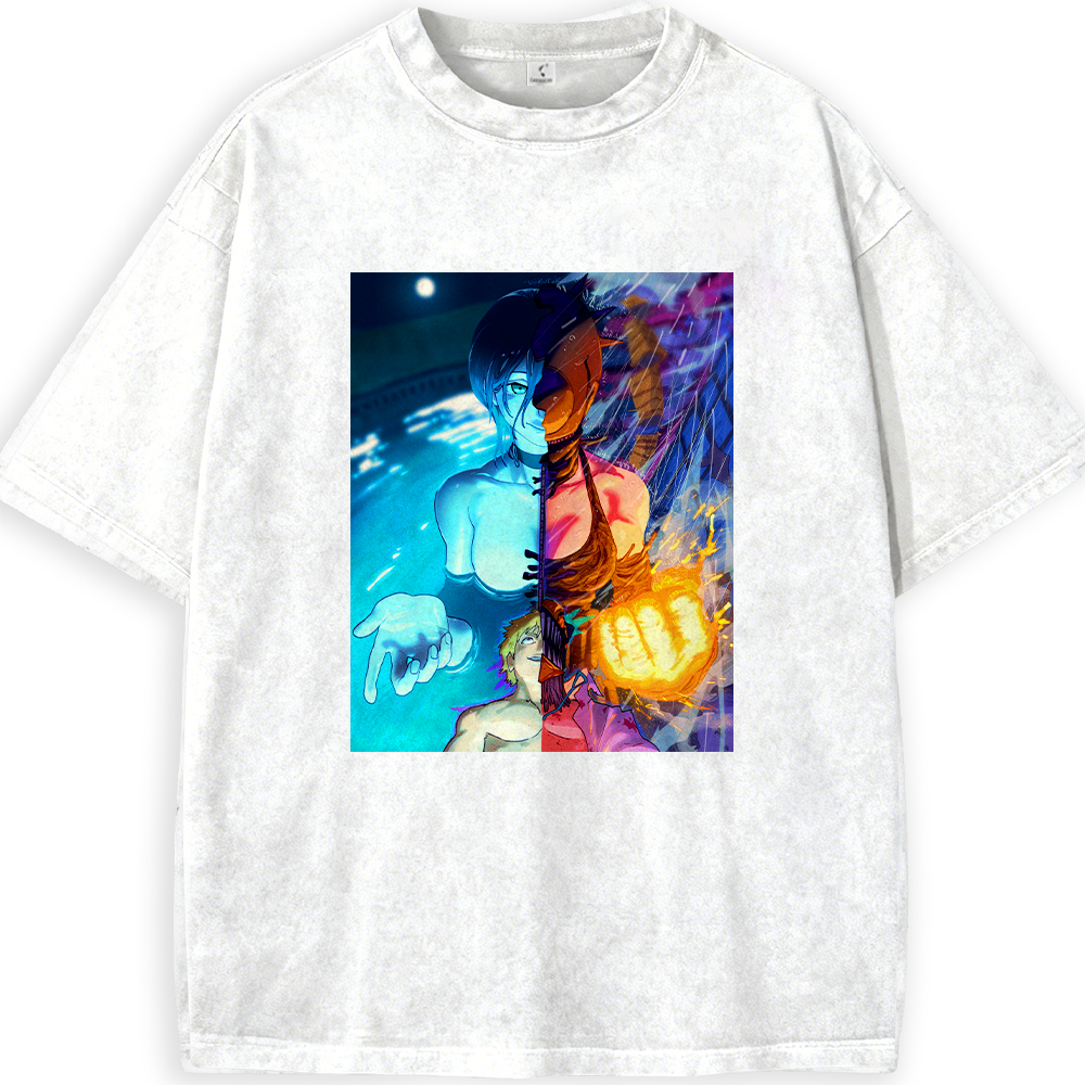 Chainsaw Man Reze & Denji Dual Form Print