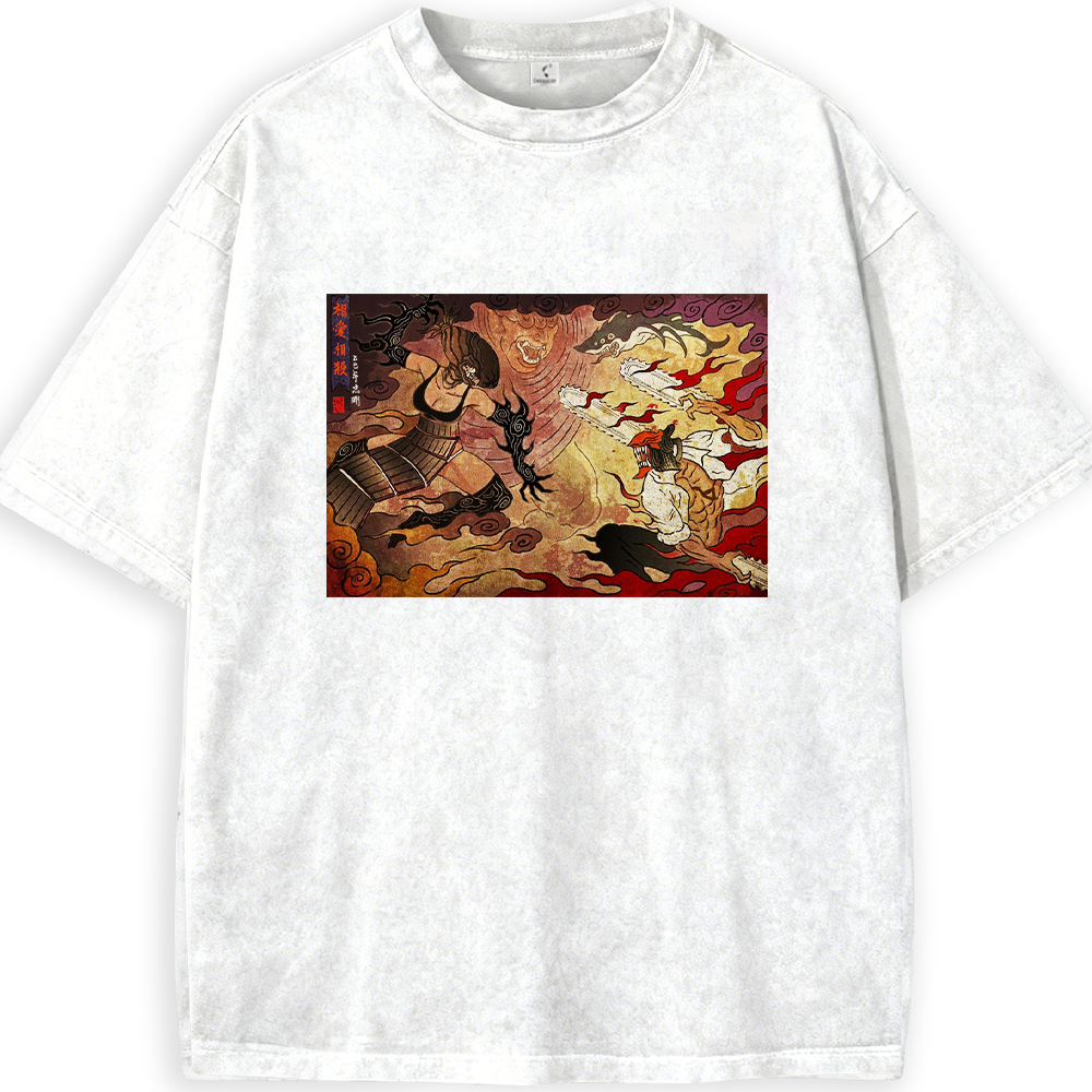 Chainsaw Man Reze & Denji Love and Kill Ukiyo-e Print