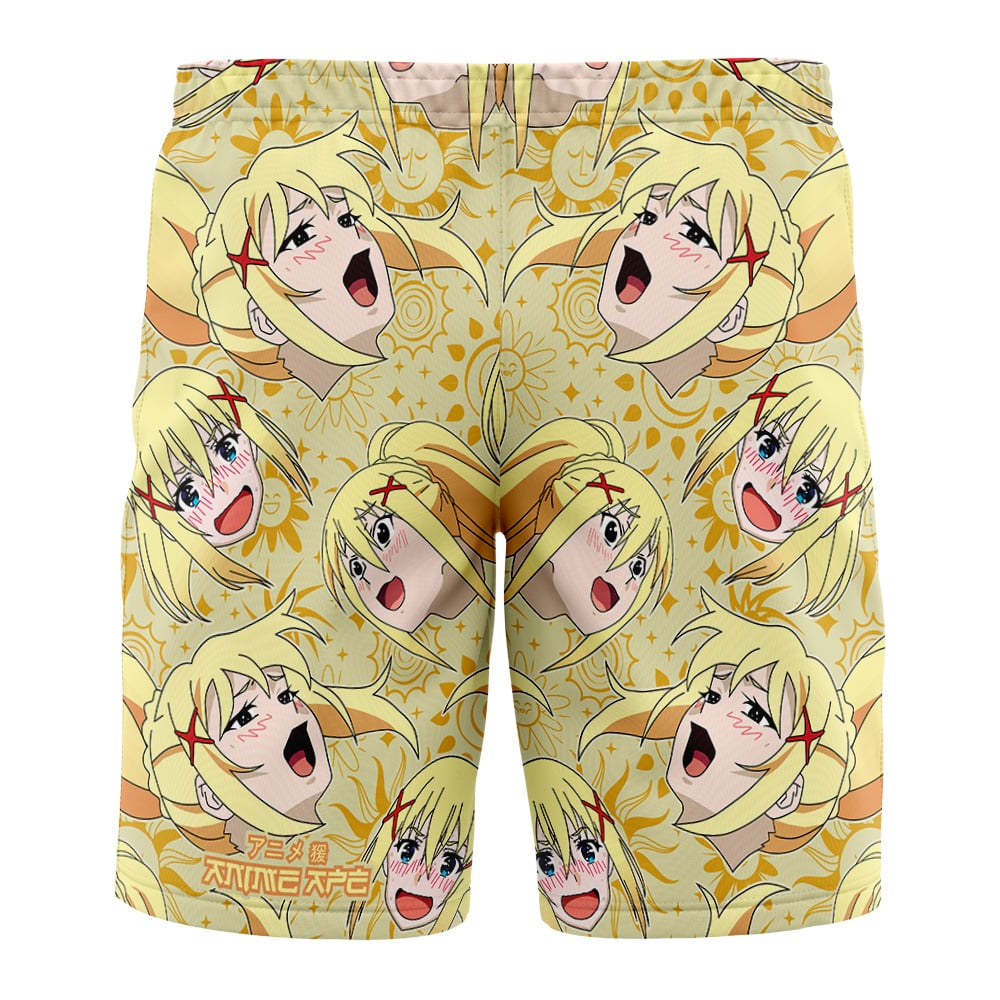 Funny Face Darkness Konosuba Board Shorts Swim Trunks