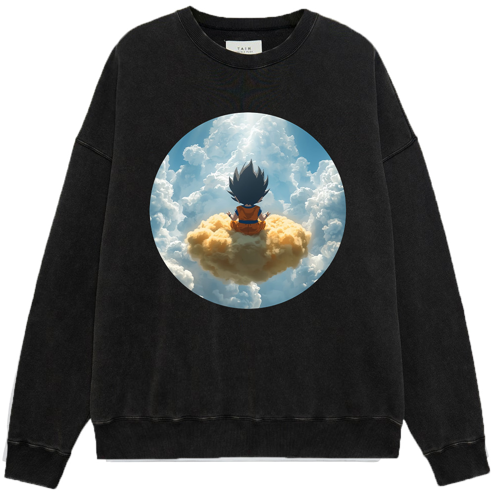 Dragon Ball Goku Clouds Meditation Print