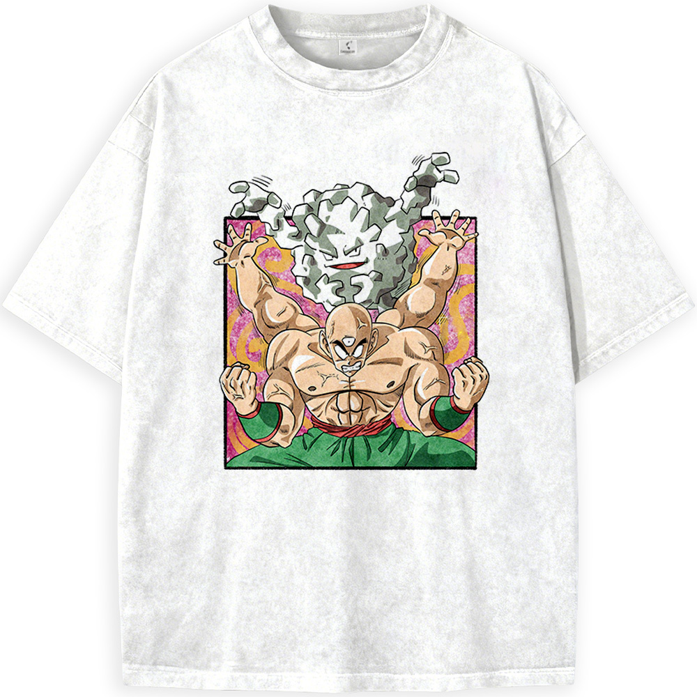 Dragon Ball Tien Shinhan & Pokemon Graveler Print