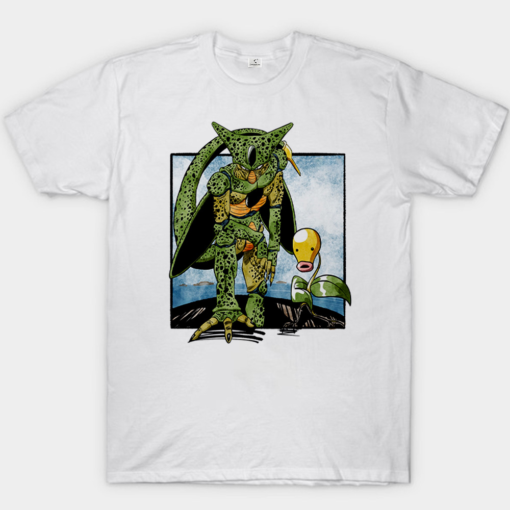 Dragon Ball Z Cell & Pokemon Bellsprout Print