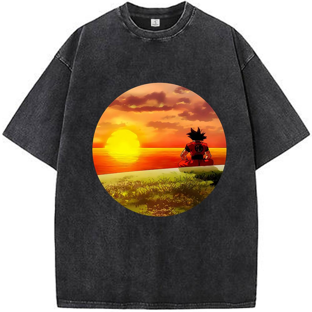 Dragon Ball Z Goku Sunset Meditation Print