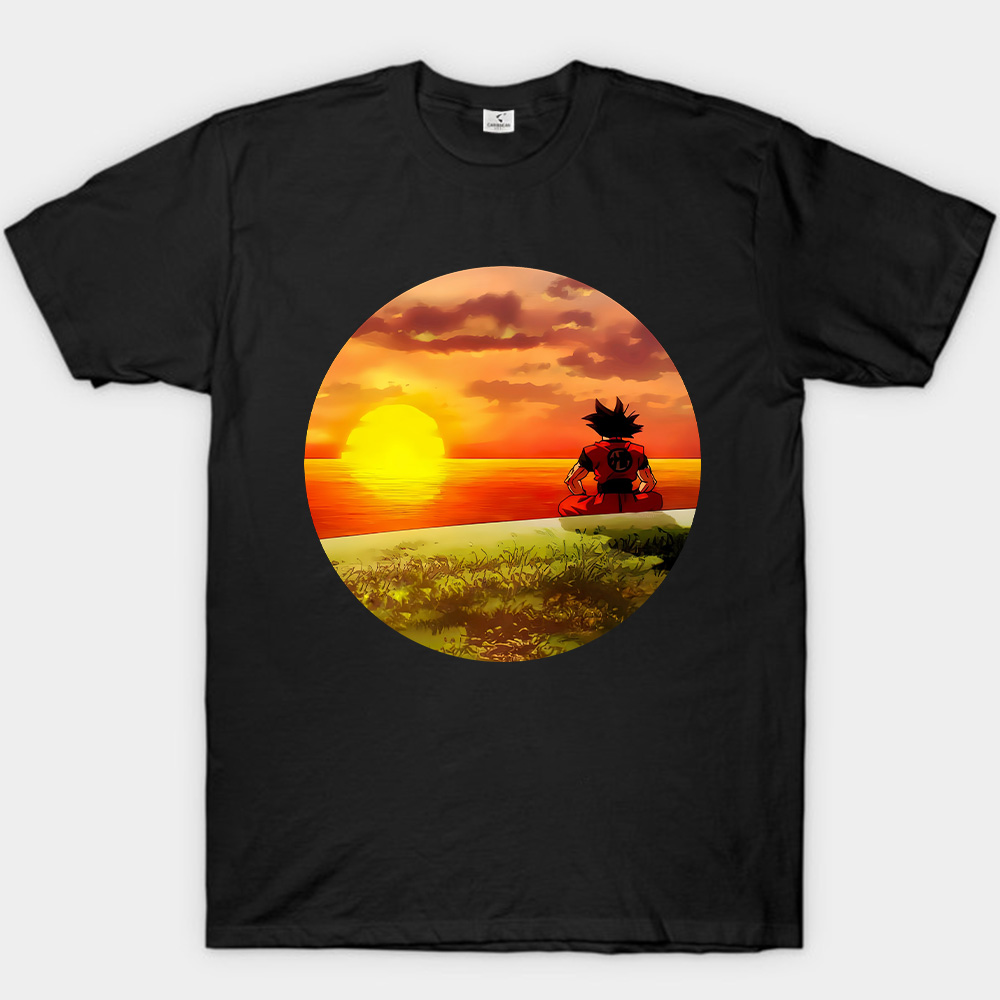 Dragon Ball Z Goku Sunset Meditation Print