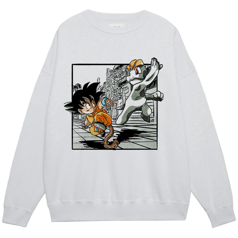 Dragon Ball Z Kid Goku & Pokemon Machop Print