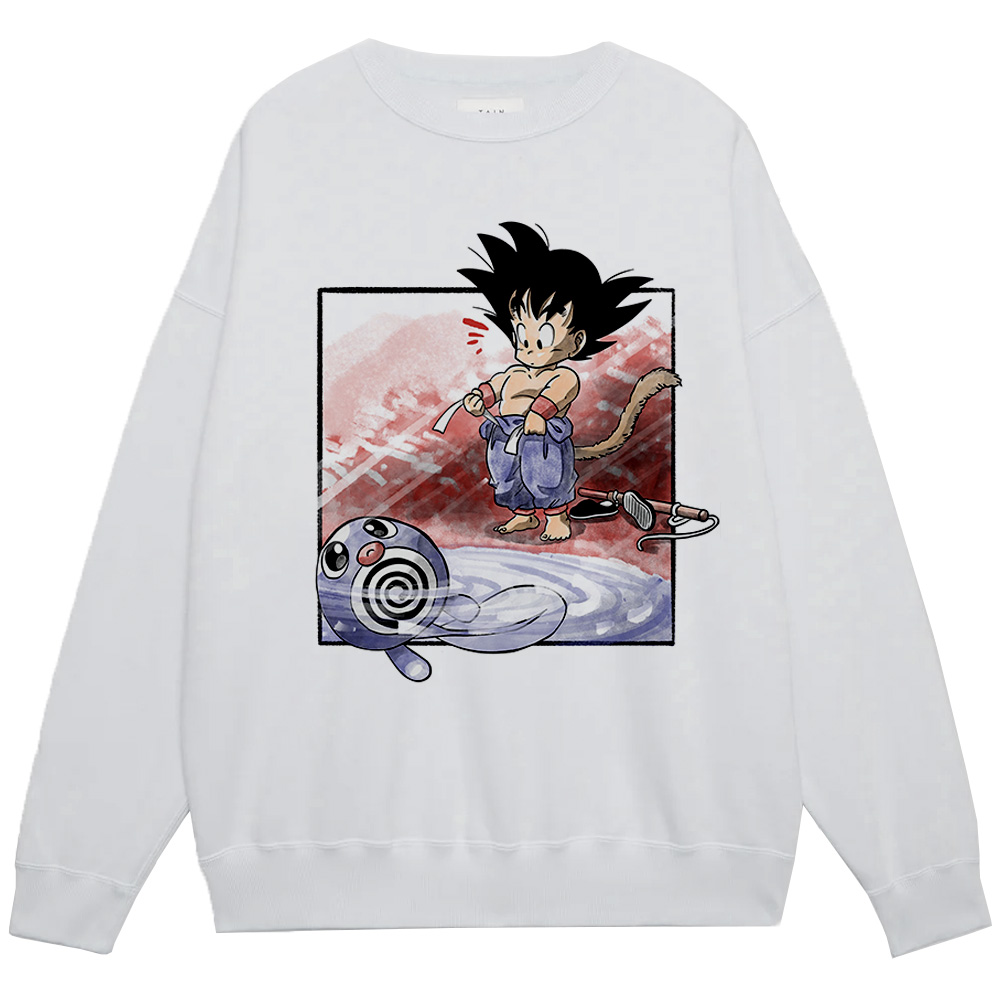 Dragon Ball Z Kid Goku & Pokemon Poliwag Print