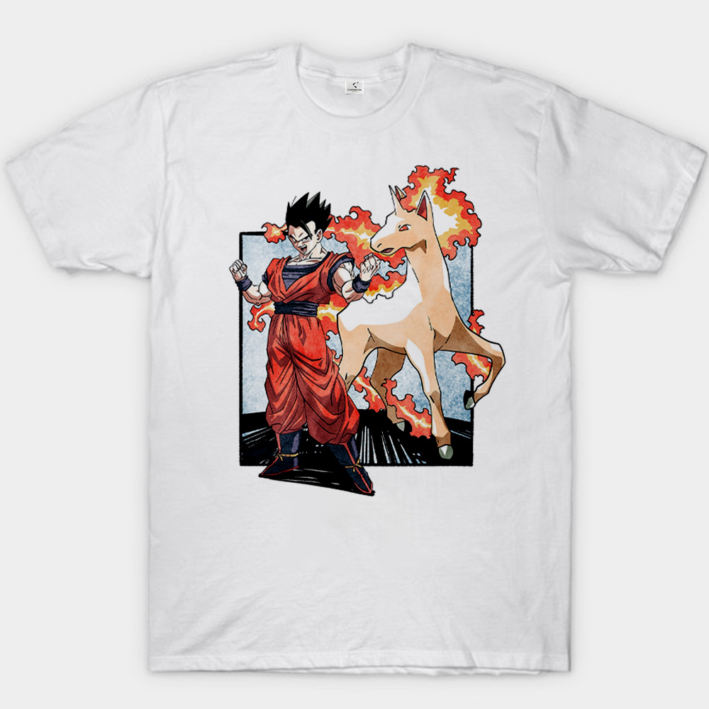 Dragon Ball Z Son Gohan & Pokemon Rapidash Print