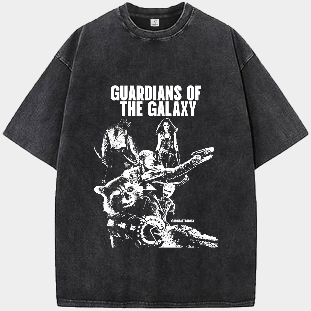 Marvel Guardians of the Galaxy Black & White High Contrast Vintage Poster Print