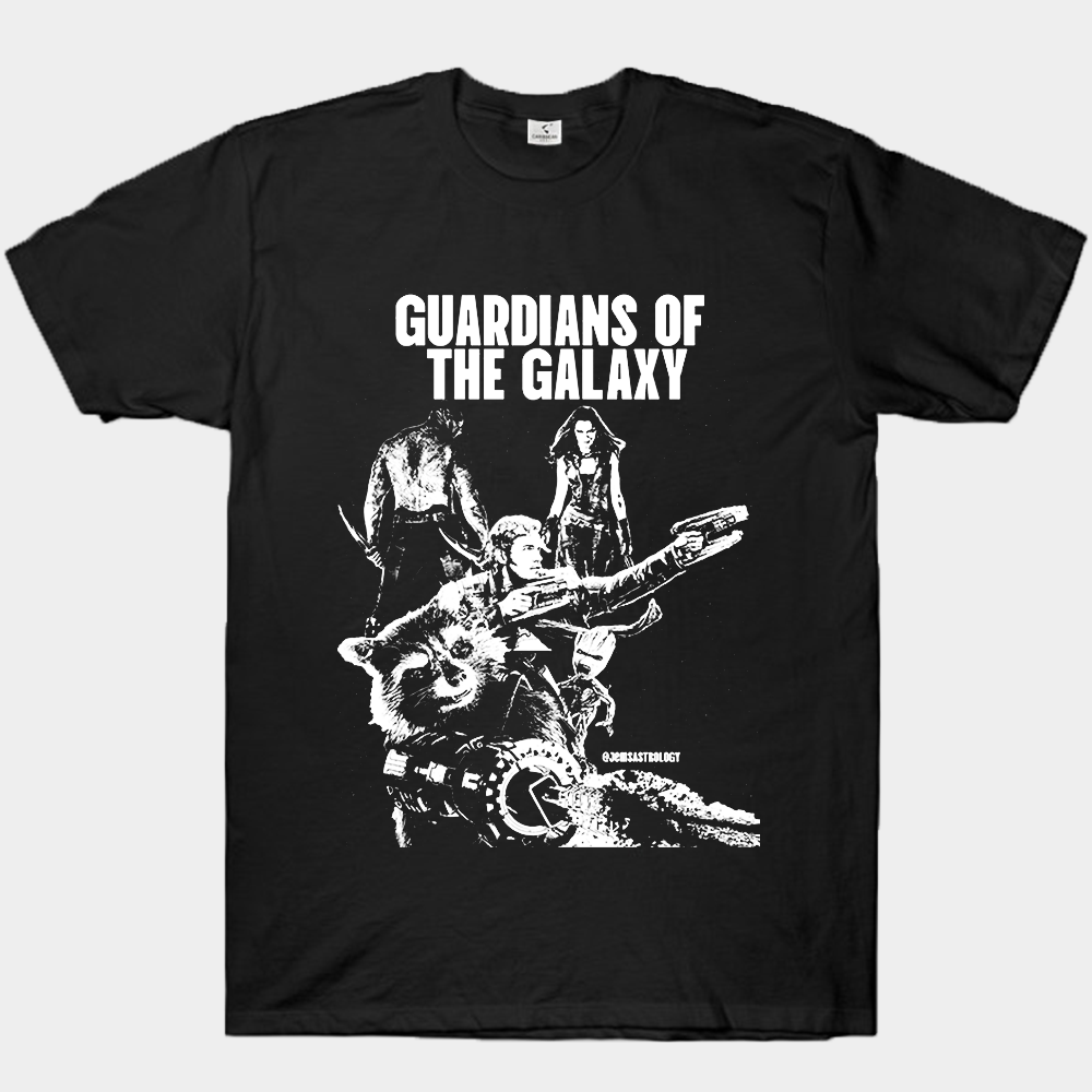 Marvel Guardians of the Galaxy Black & White High Contrast Vintage Poster Print