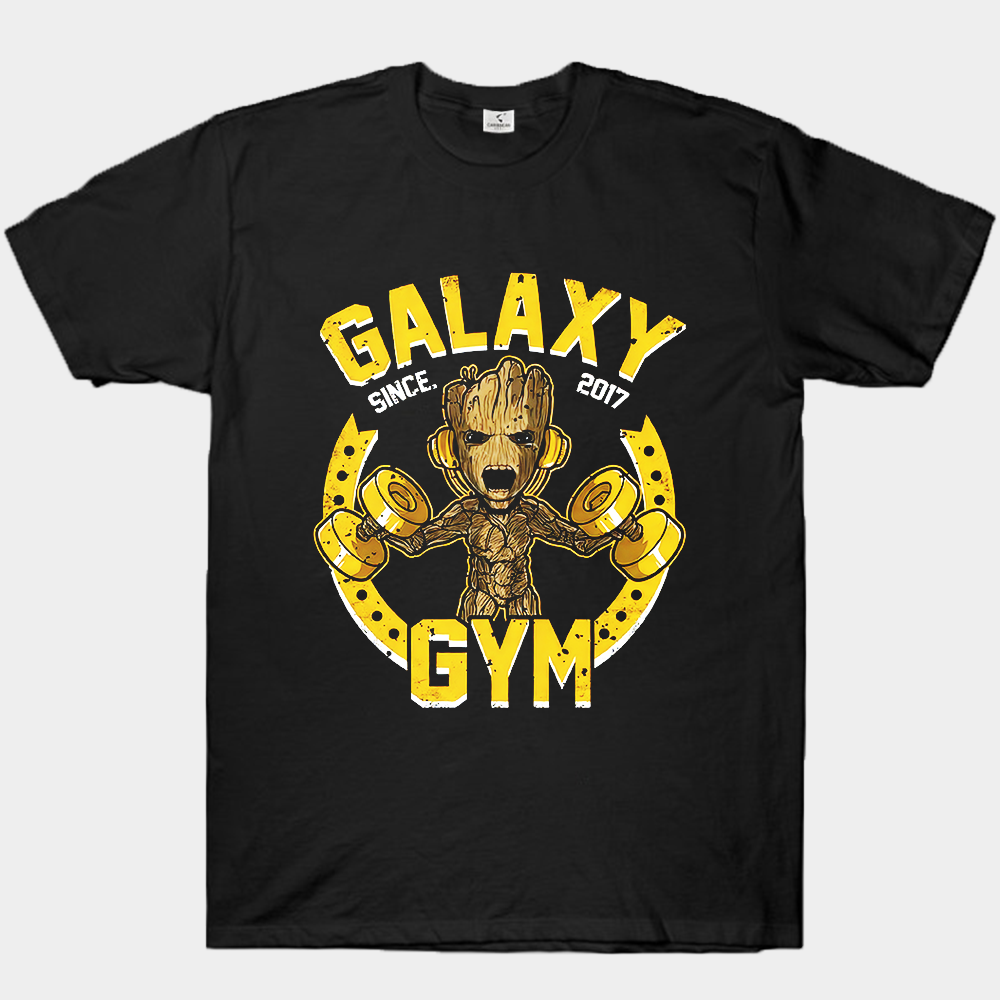 Marvel Guardians of the Galaxy Groot "Galaxy Gym" Retro Fitness Style Illustration Print