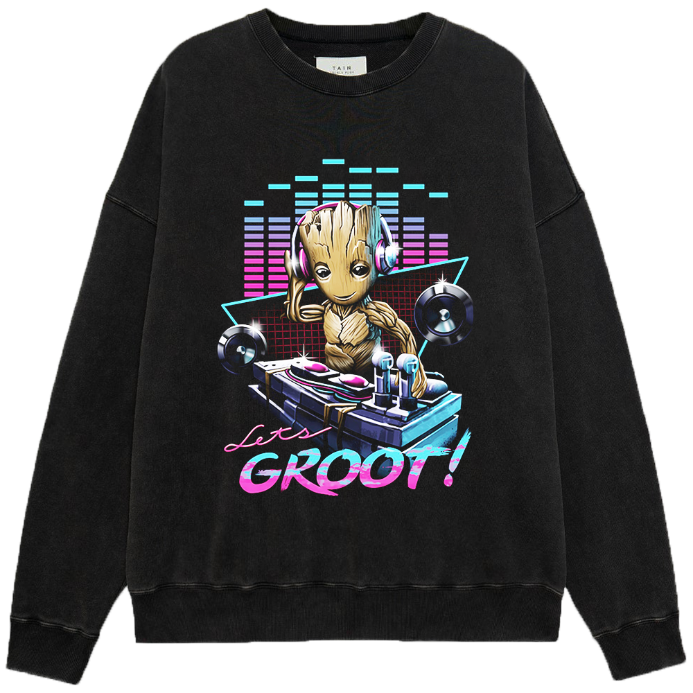 Marvel Guardians of the Galaxy Groot "Let's GROOT!" DJ Style Illustration Print