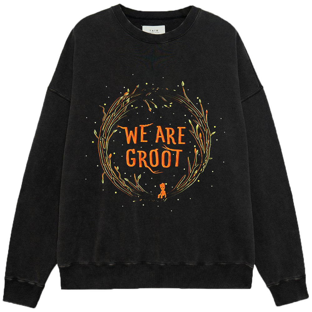 Marvel Guardians of the Galaxy Groot "We Are Groot" Branch Wreath & Starry Sky Style Print