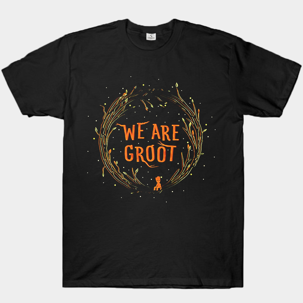 Marvel Guardians of the Galaxy Groot "We Are Groot" Branch Wreath & Starry Sky Style Print