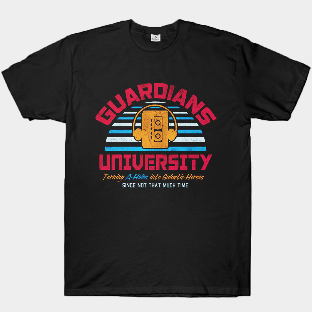 Marvel Guardians of the Galaxy "Guardians University" Retro Campus Style Design Print