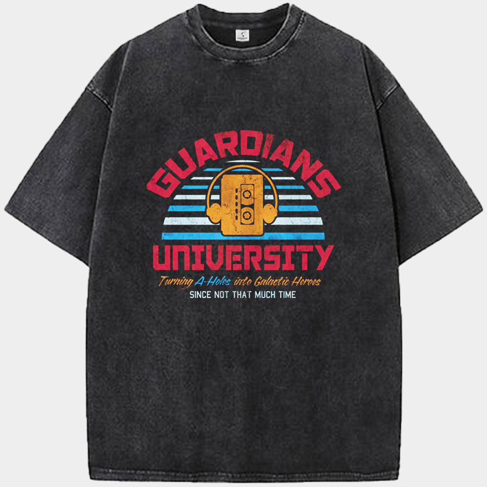 Marvel Guardians of the Galaxy "Guardians University" Retro Campus Style Design Print