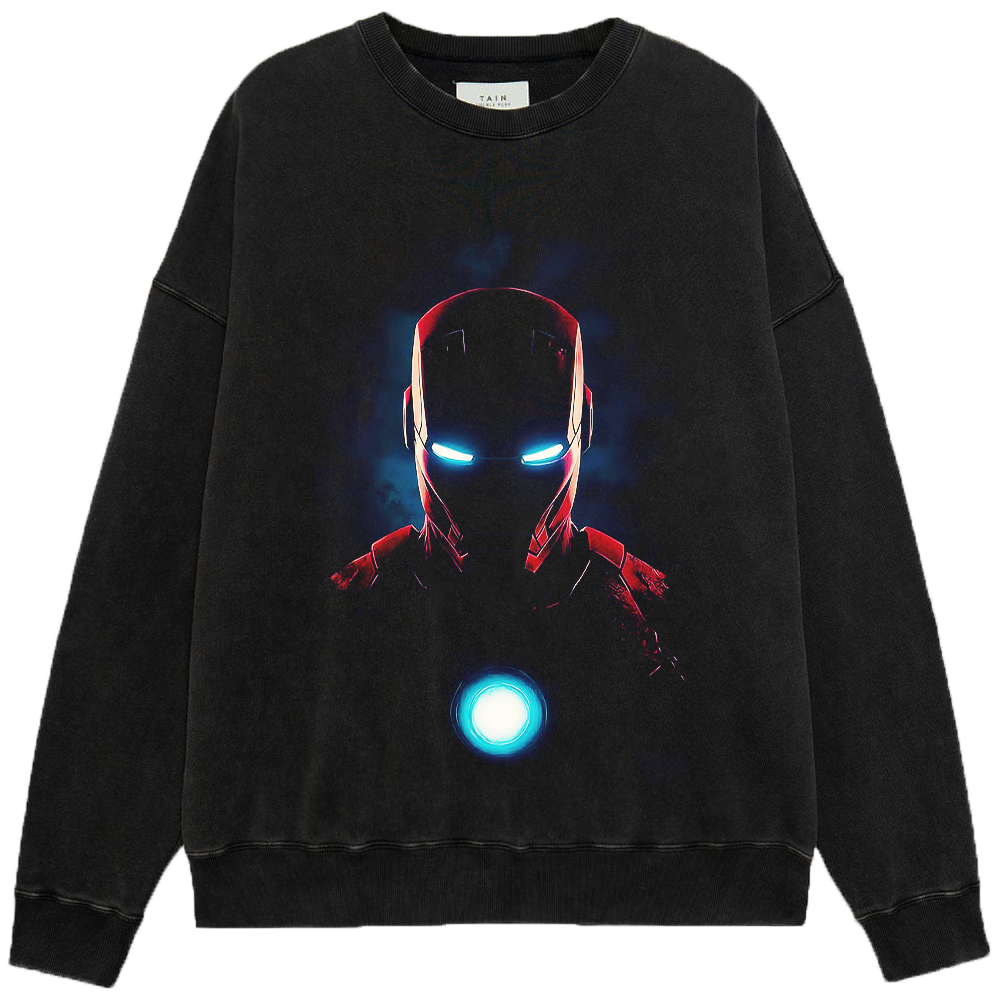 Marvel Iron Man Blue Light Close-Up Bust (Dark Background) Print