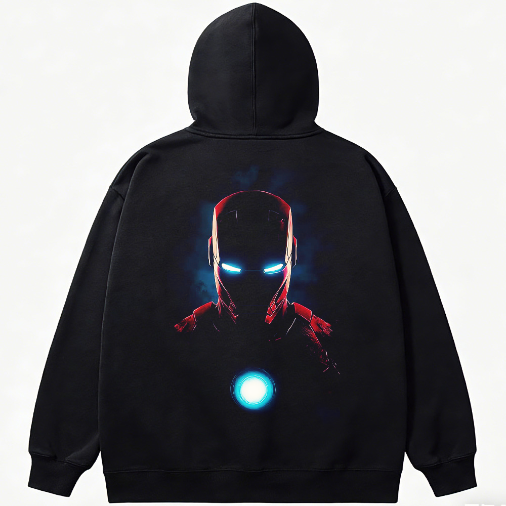 Marvel Iron Man Blue Light Close-Up Bust (Dark Background) Print