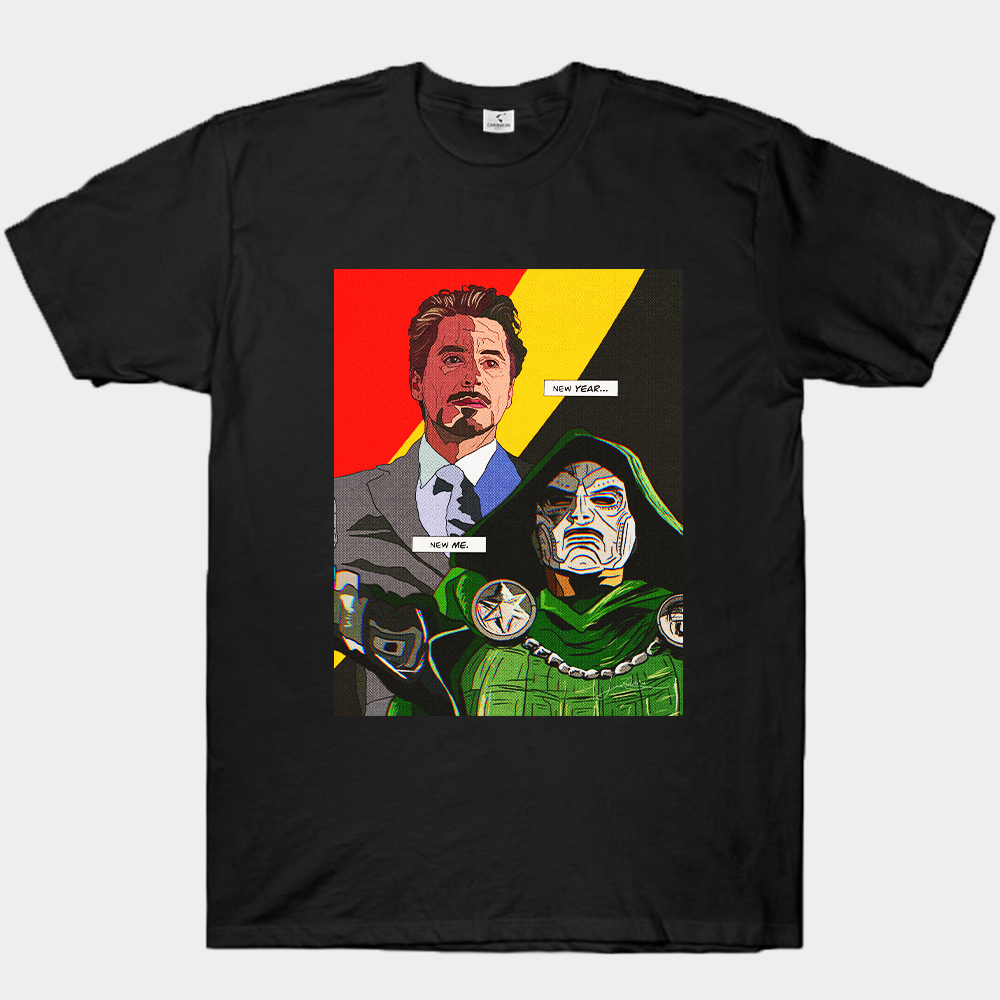 Marvel Iron Man & Doctor Doom Pop Art NEW YEAR.. NEW ME. Duo Print