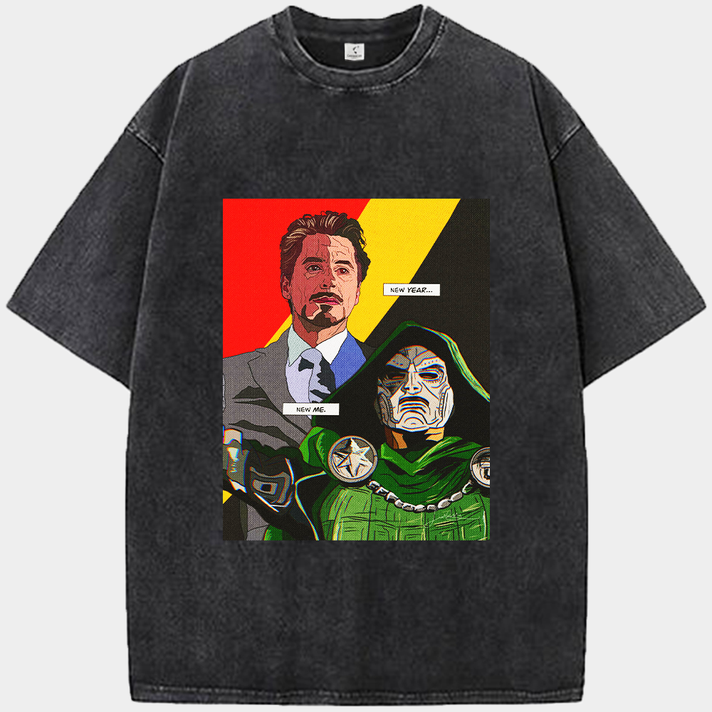 Marvel Iron Man & Doctor Doom Pop Art NEW YEAR.. NEW ME. Duo Print
