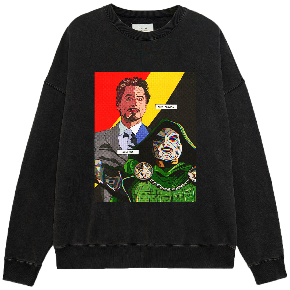 Marvel Iron Man & Doctor Doom Pop Art NEW YEAR.. NEW ME. Duo Print