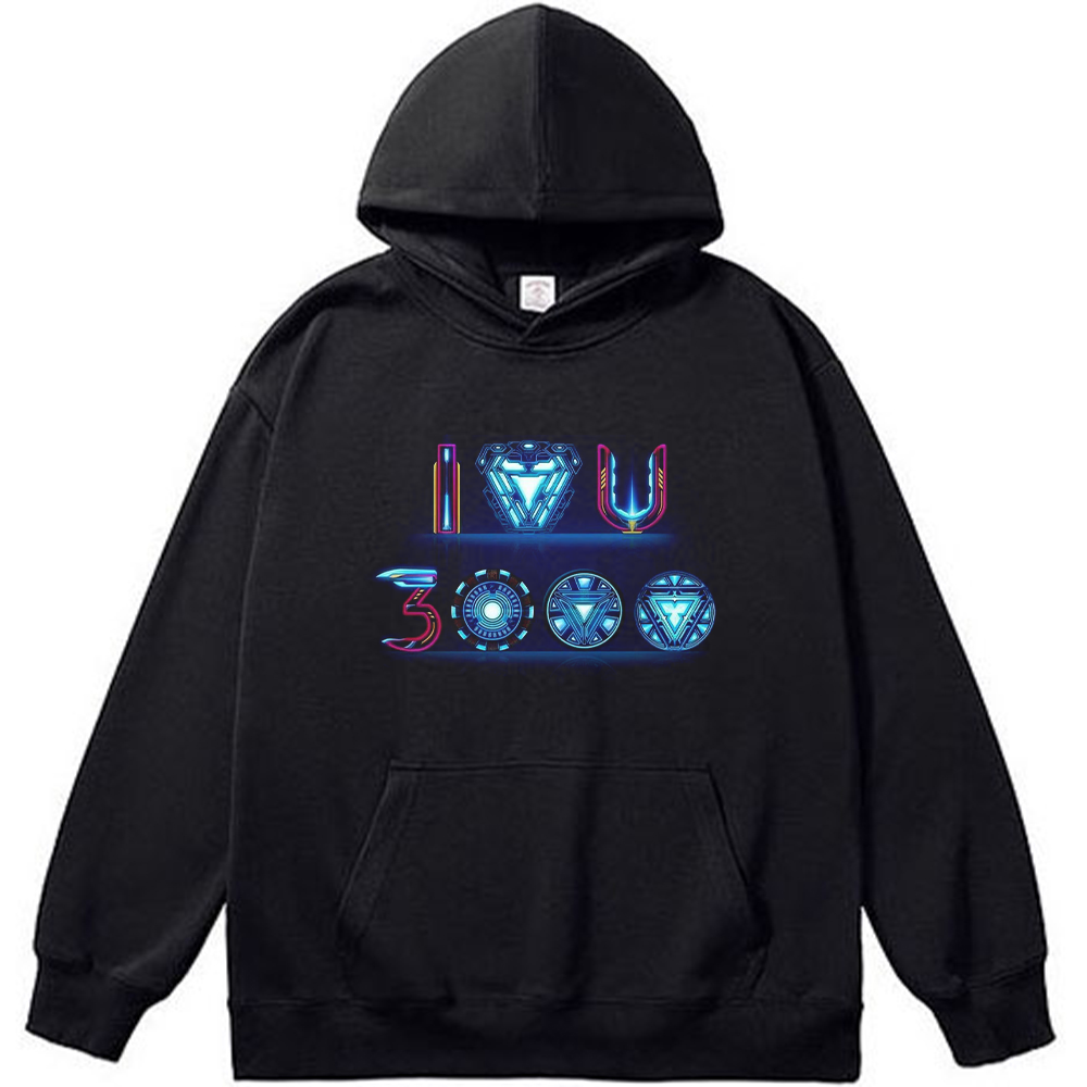 Marvel Iron Man I LOVE U 3000 Neon Arc Reactor Text Design Print