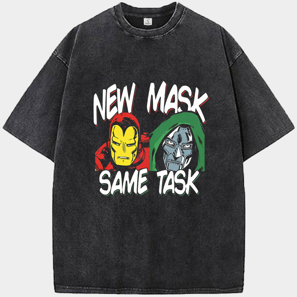 Marvel Iron Man NEW MASK SAME TASK Comic Style Duo Print