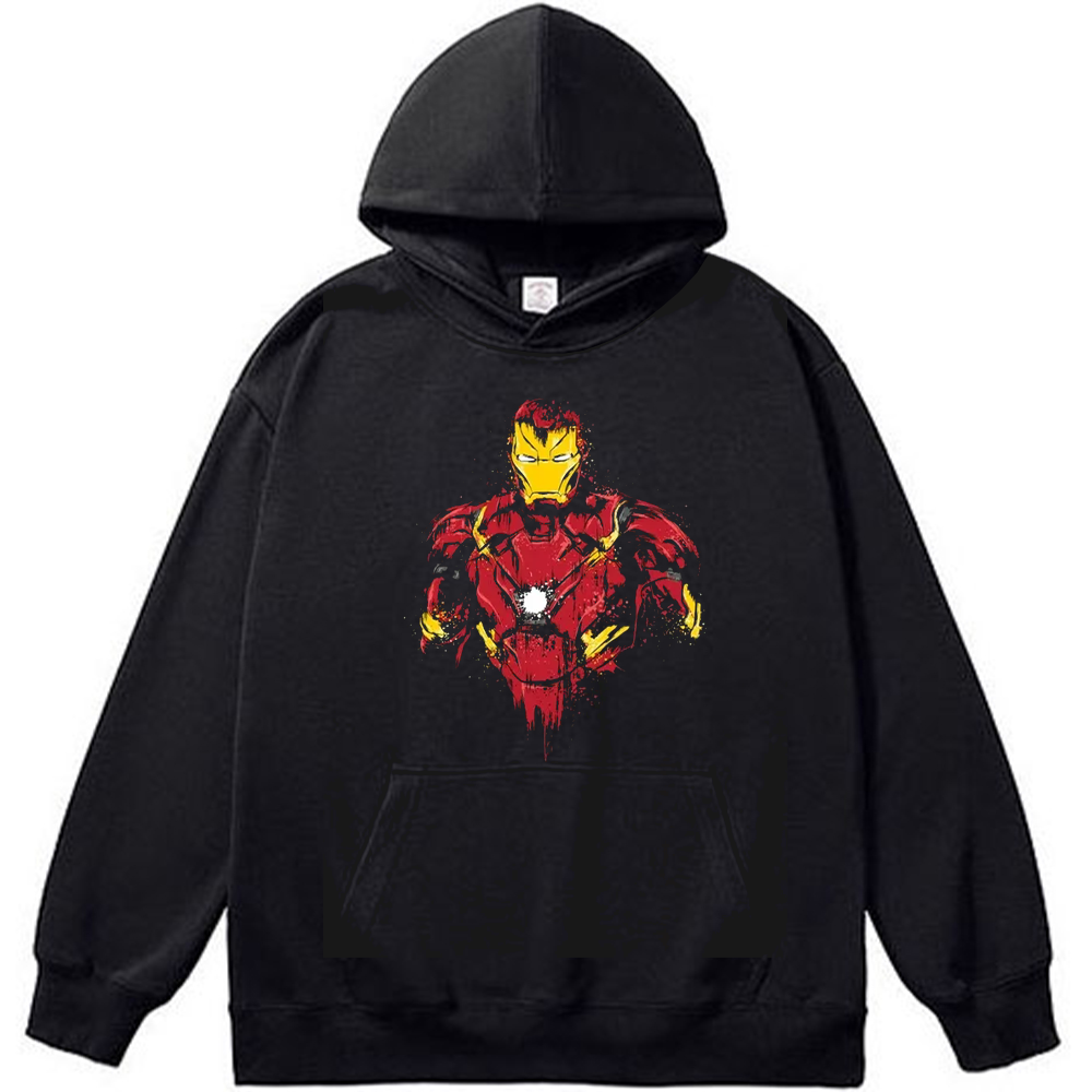 Marvel Iron Man Red-Black-Yellow Splatter Style Bust Print