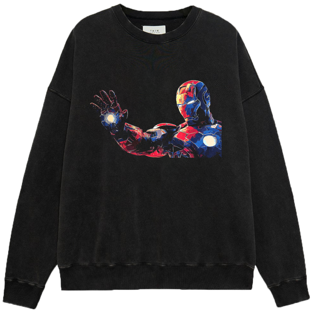 Marvel Iron Man Red-Blue Pop Art Hand Light Effect Standing Pose Print