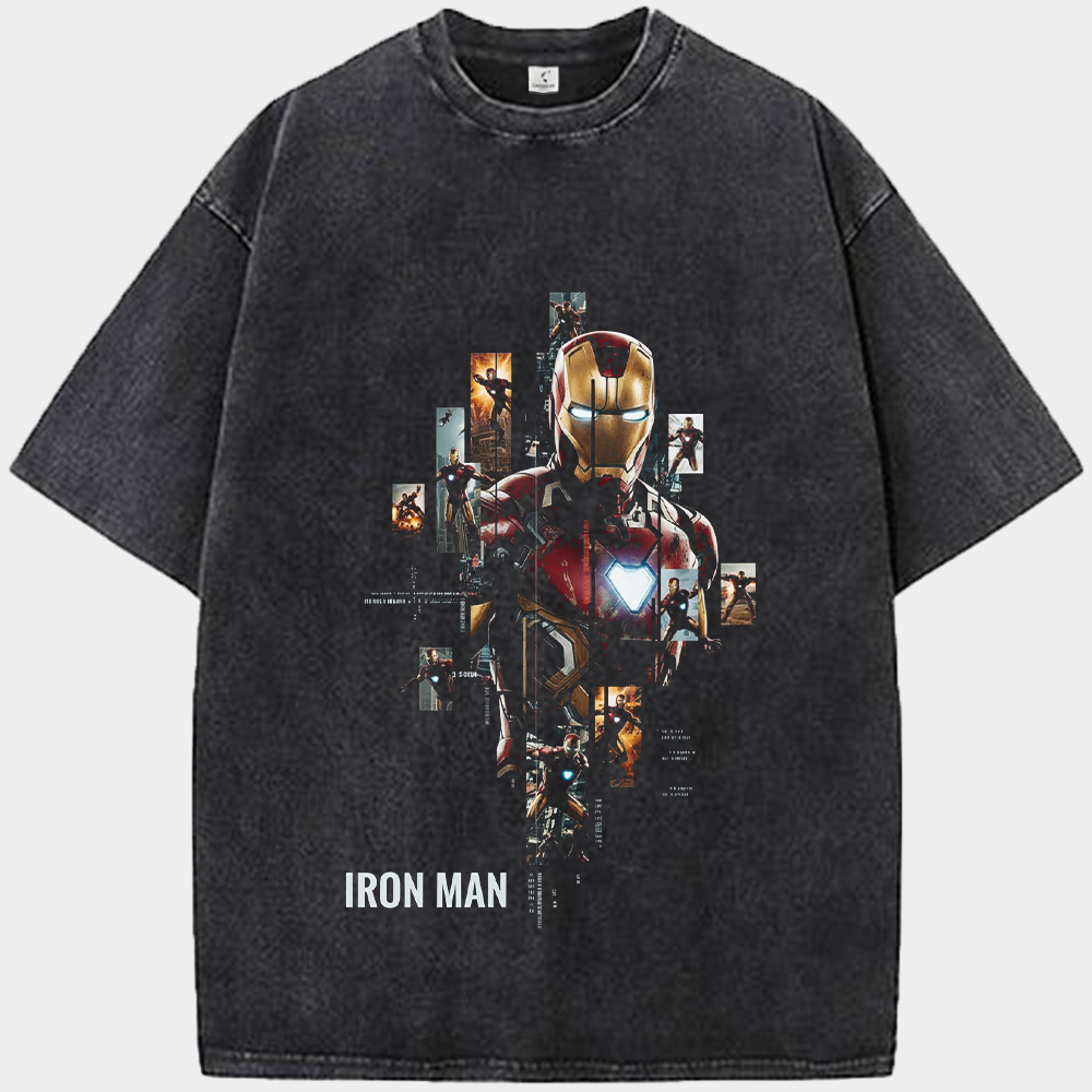 Marvel Iron Man Still Frame Collage Style Bust Print