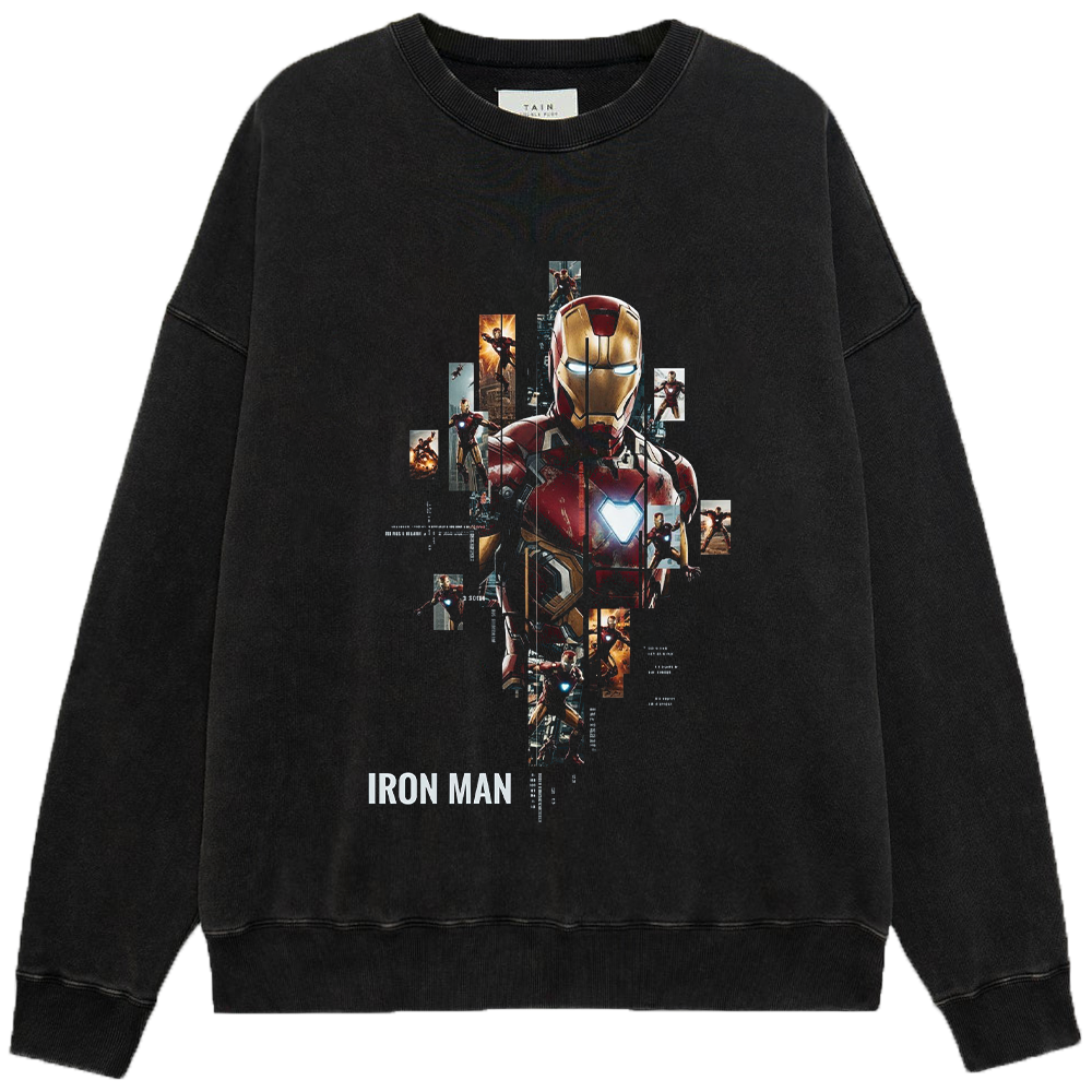 Marvel Iron Man Still Frame Collage Style Bust Print