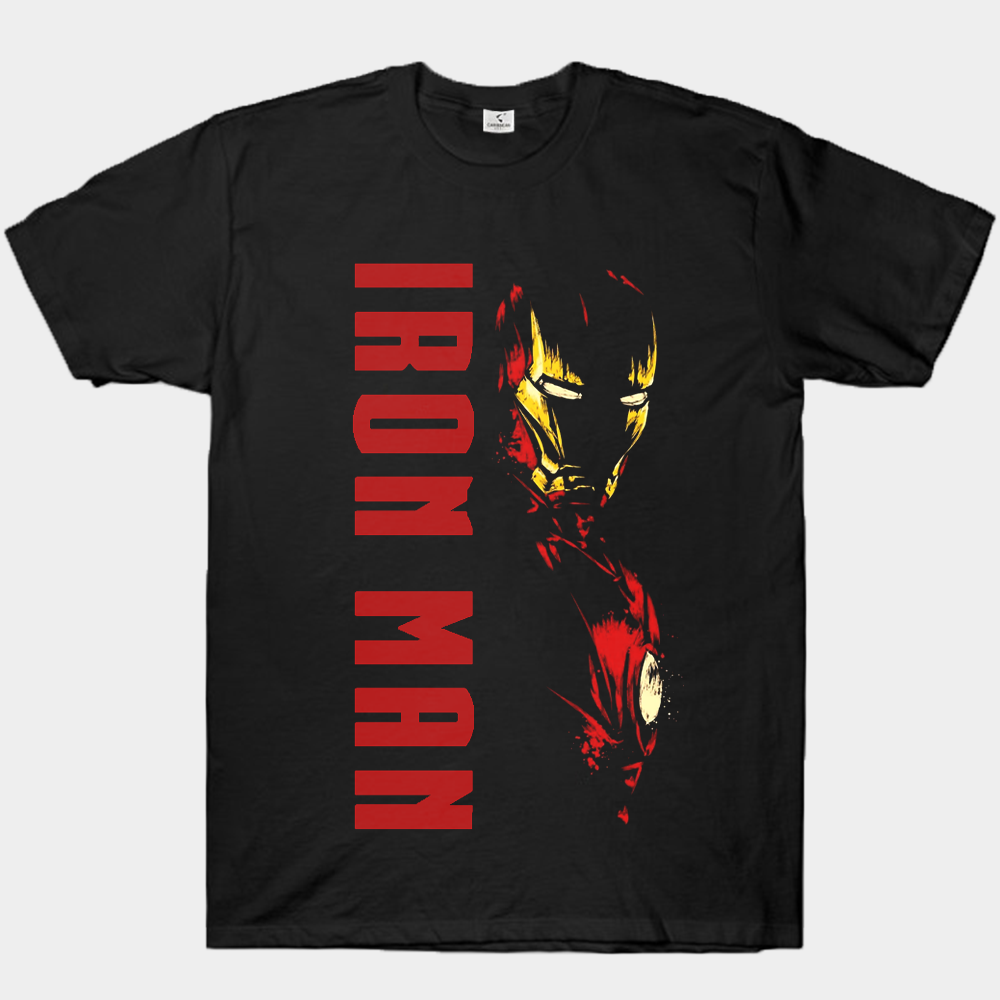 Marvel Iron Man Vertical Splatter Logo Print